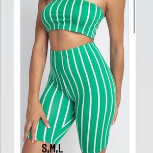 Green 2pc short set
